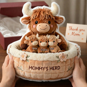 Cute Highland Cow Custom Pillow - Personalized Gifts For Grandma 05NALU280226-Homacus