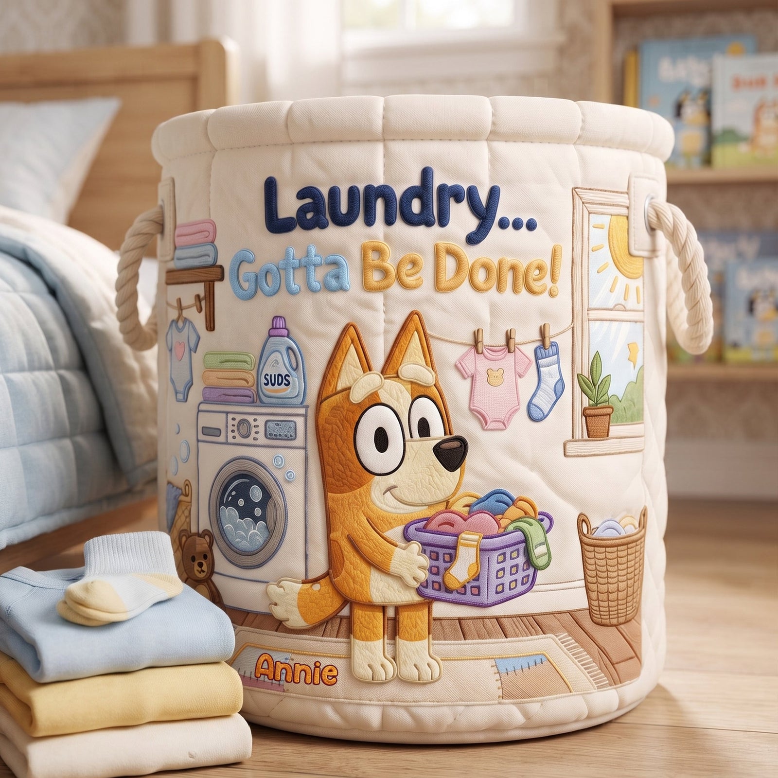 Laundry Gotta Be Done Quilted Laundry Basket - Personalized Gifts 03nalu090726-Homacus