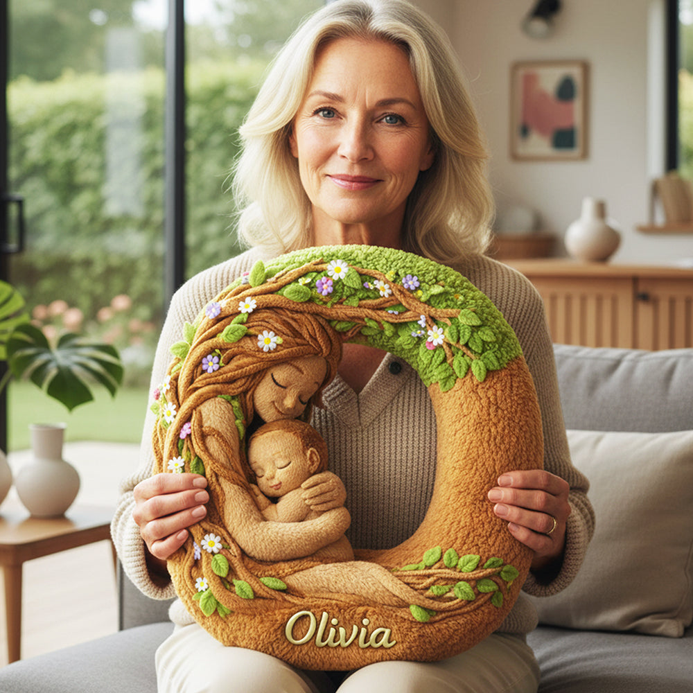 Forest Mom Alphabet Custom Shaped Pillow - Personalized Gifts For Mother 01huta221225-Homacus