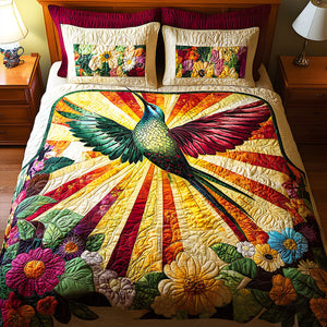 Personalized Gifts For Hummingbird Lovers Quilt Bedding Set Special Line 06TGMH180125-Homacus