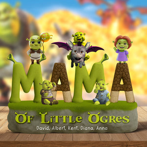 Green Monsters Mom Plaque - Personalized Gifts For Mother 05qhqn170425-Homacus