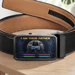 I'm Their Father Leather Belt With Buckle Personalized Gifts For Dad 02NATN280426-Homacus