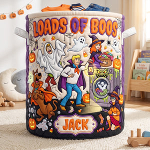 Loads Of Boos Quilted Laundry Basket - Personalized Gifts For Halloween 05haqn100826-Homacus