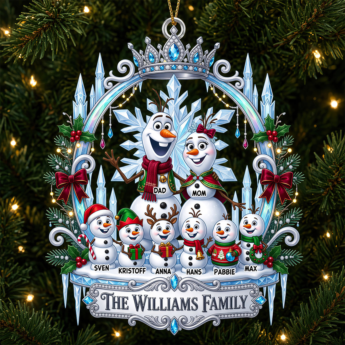 Adorable Snowman Christmas Ornament - Personalized Gifts For Family 02HADT010926-Homacus