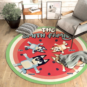 Personalized Gifts For Family Round Rug 02natn130424-Homacus