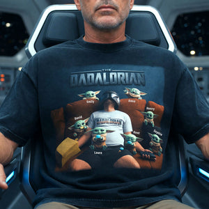 Dad’s Little Galaxy Crew Washed Shirt Personalized Gifts For Dad 01TOQN050526-Homacus