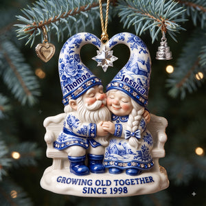 Couple Toile de Jouy Acrylic Ornament - Personalized Christmas Gifts 01pglu050826
