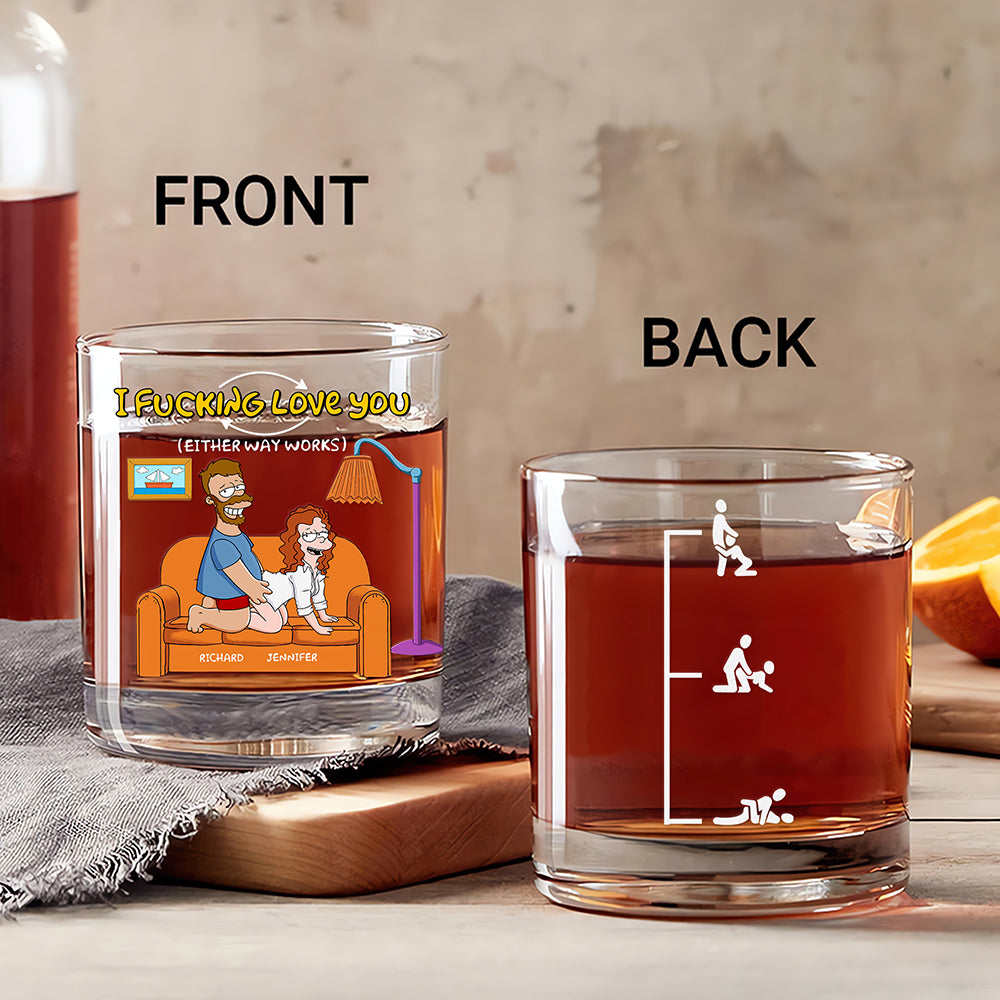 Naughty Couple Round Whiskey Glass - Personalized Gifts For Couple 01toqn160525pa-Homacus