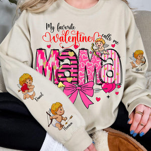 Personalized Gifts For Mama Valentine Sweatshirt Little Cupid Babies 01XQLU111224-Homacus