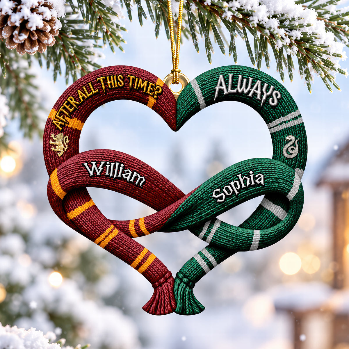 Two Houses One Heart Christmas Ornament - Personalized Gifts For Couple 01toqn220926