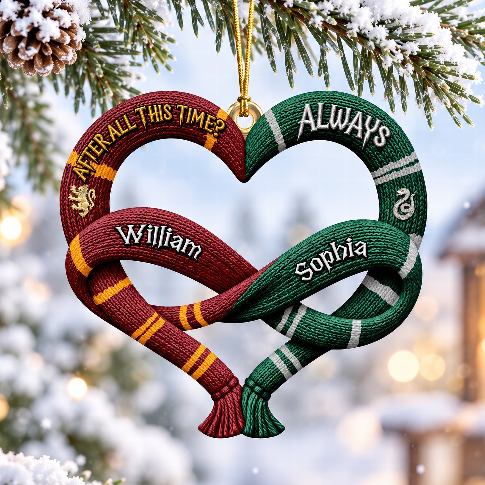 Two Houses One Heart Christmas Ornament - Personalized Gifts For Couple 01toqn220926-Homacus