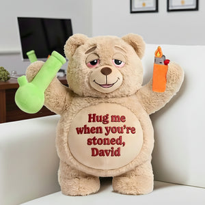Chill Vibes Teddy Bear Pillow - Personalized Gift For Stoners 02TOLU101225-Homacus