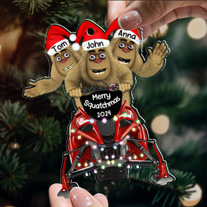 Personalized Gifts For Snowmobile Rider Christmas Ornament, Happy Bigfoot 01QHDT140924-Homacus