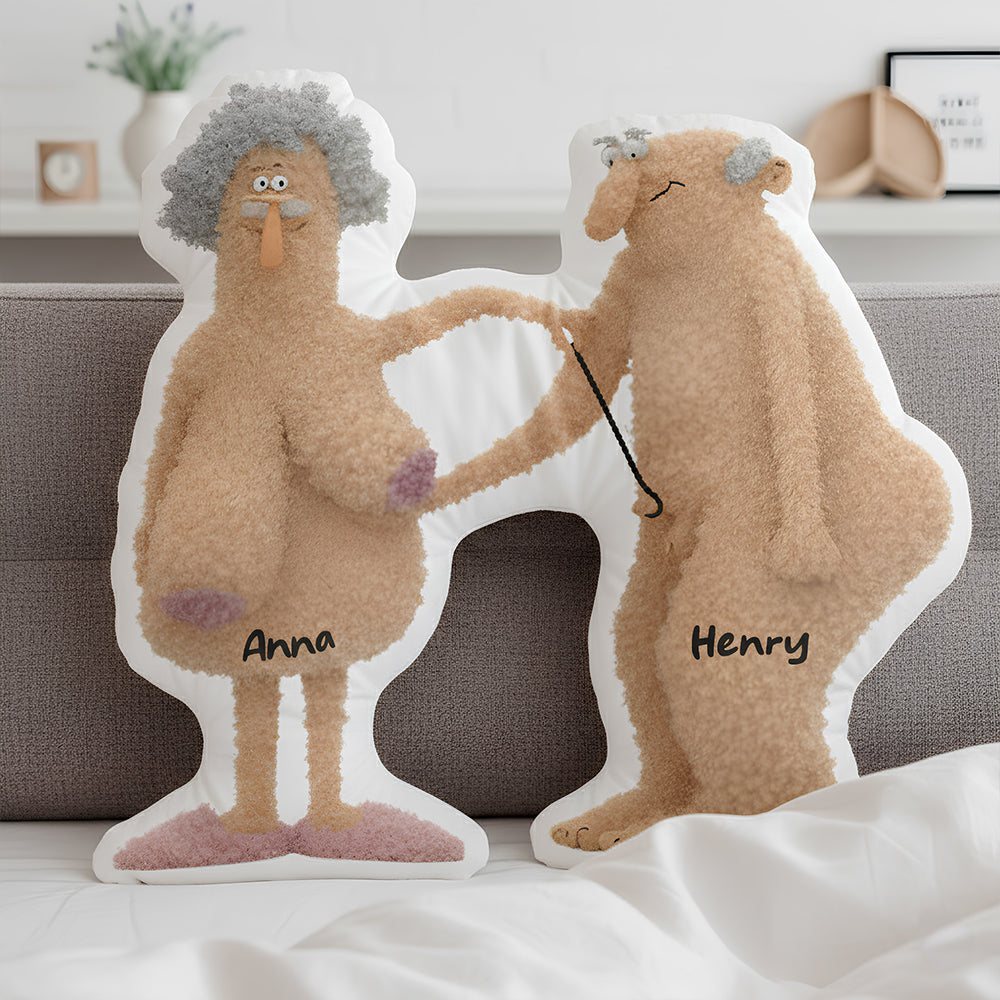 Naughty Old Couple Pillow Personalized Gifts For Couple 03OHDT131125-Homacus