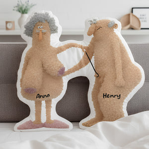 Naughty Old Couple Pillow Personalized Gifts For Couple 03OHDT131125-Homacus