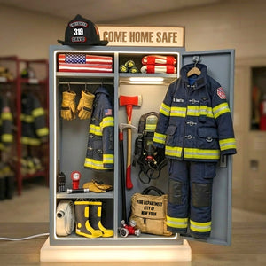 Firefighter Personal Locker Light Box, Personalized Gifts For Firefighter (Active & Retired) 02qhtn201225-Homacus