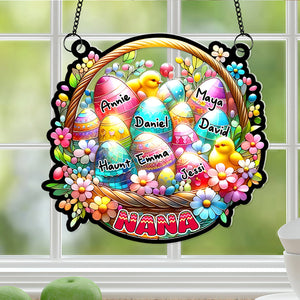 Personalized Easter Gifts For Grandma Suncatcher Ornament 01nalu060225 Easter Eggs-Homacus