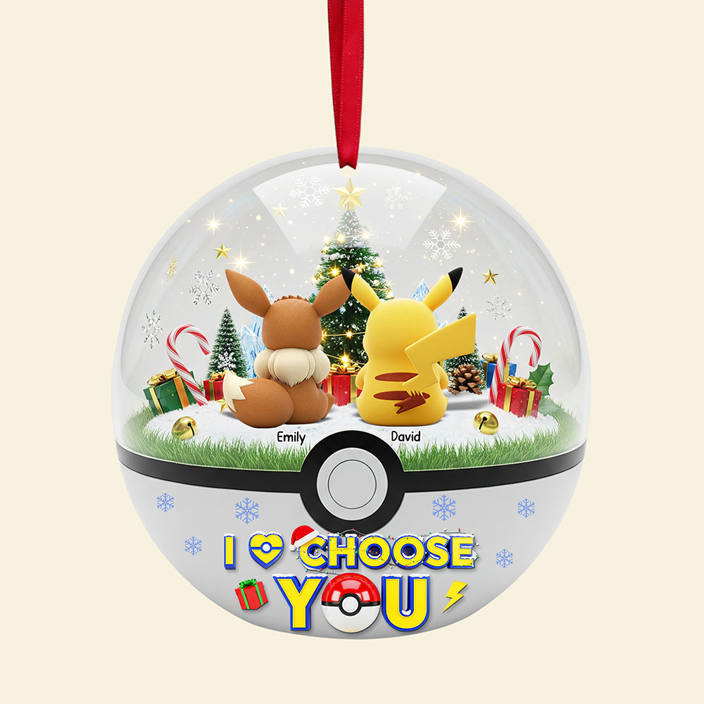 Cartoon Couple Christmas Ornament - Personalized Gifts For Couple 02ohqn090825-Homacus