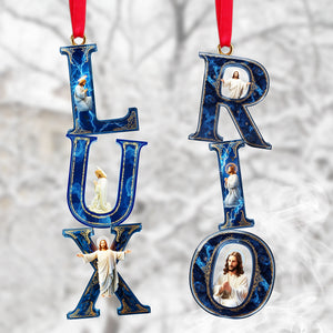 Jesus Alphabet Ornament - Personalized Gift For Christian Christmas Ornament 04HULU281025-Homacus