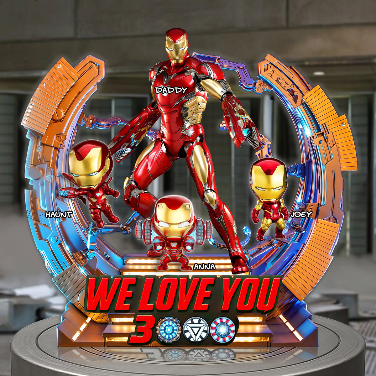 Iron Dad Plaque - Personalized Gifts For Dad 03hulu160525-Homacus