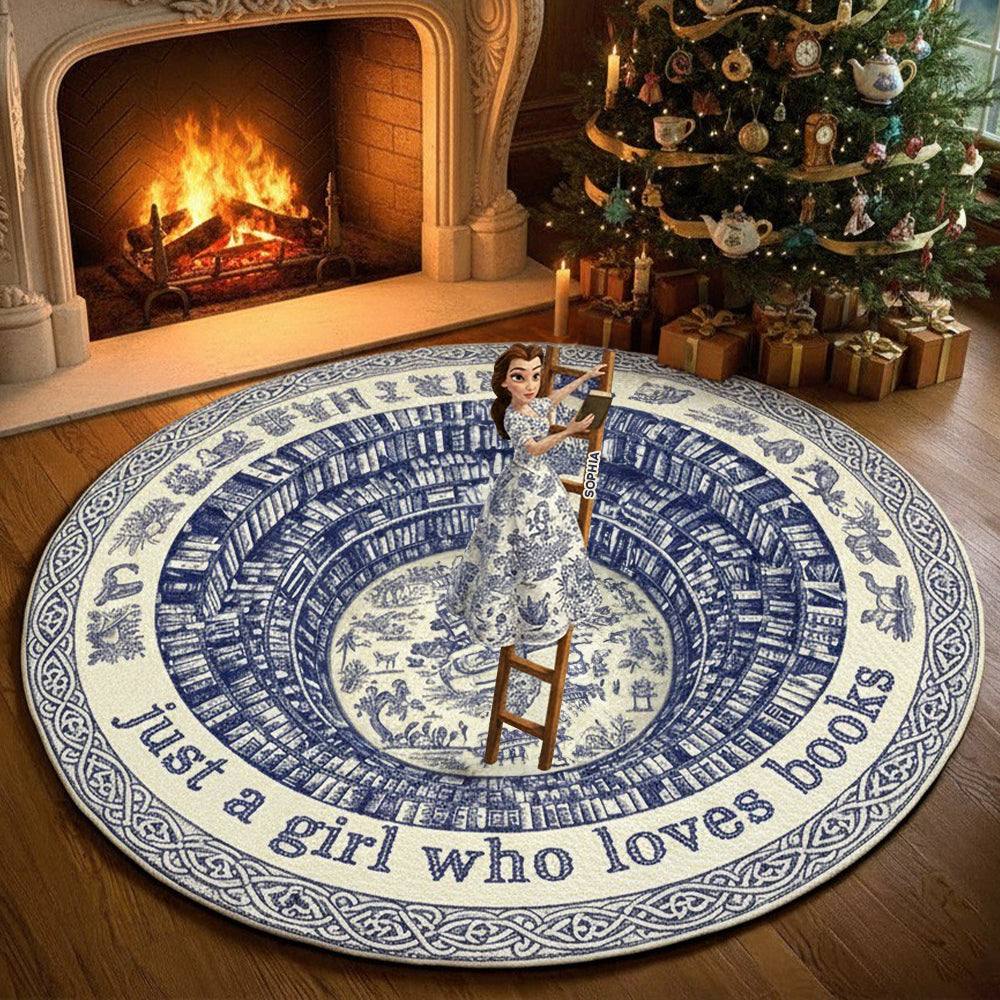 Personalized Christmas Gifts For Book Lovers Quilted Round Mat 03tgtn021025-Homacus