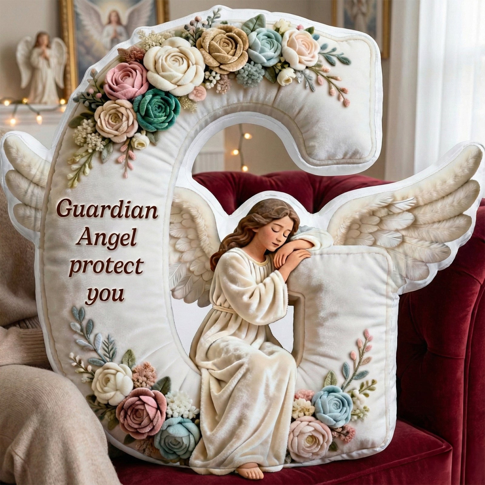 Guardian Angel Alphabet Pillow – Personalized Gifts For Loved Ones 01paqn090126-Homacus