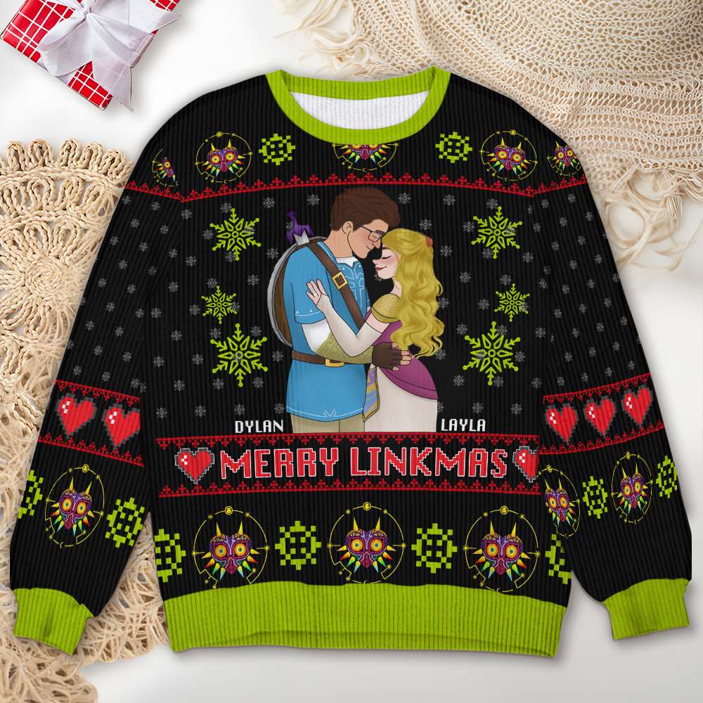 Personalized Gifts For Couple Love Game Christmas Ugly Sweater 04TGLU091124HG-Homacus
