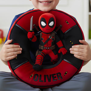 Chaotic Red Antihero Alphabet Letter Pillow - Personalized Gifts For Kids 03NADT101225-Homacus