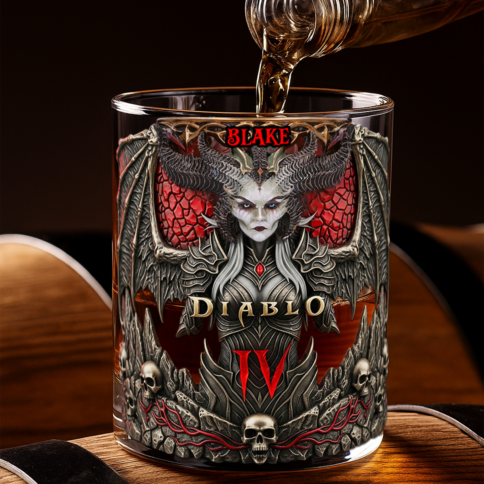 Demon Goddess Drinking Glass - Personalized Gifts For Gamer 04QHLU250825-Homacus