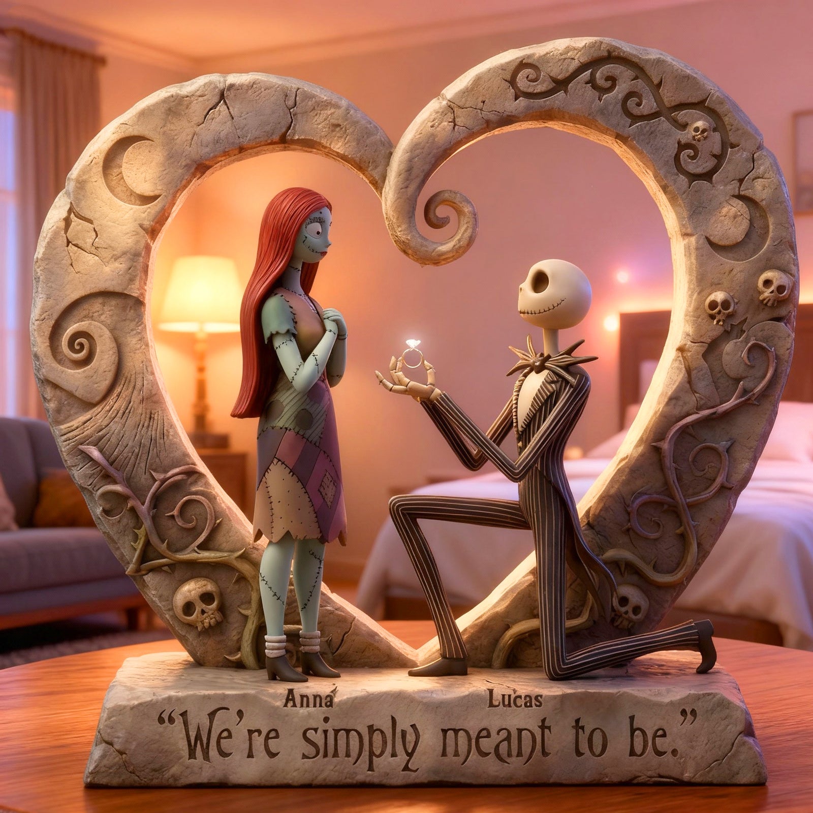 Gothic Proposal Couple Acrylic Plaque - Personalized Gift For Couples 05TOTN060126-Homacus