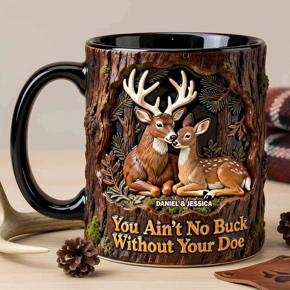 Deer Hunting Couple Mug - Personalized Gifts For Couple 03NADT130126-Homacus