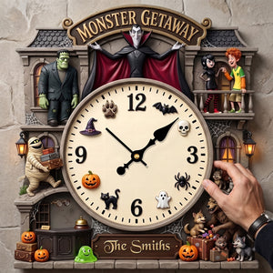 Conjuring Mansion Hanging Wall Clock - Personalized Halloween Gifts 01haqn100826-Homacus