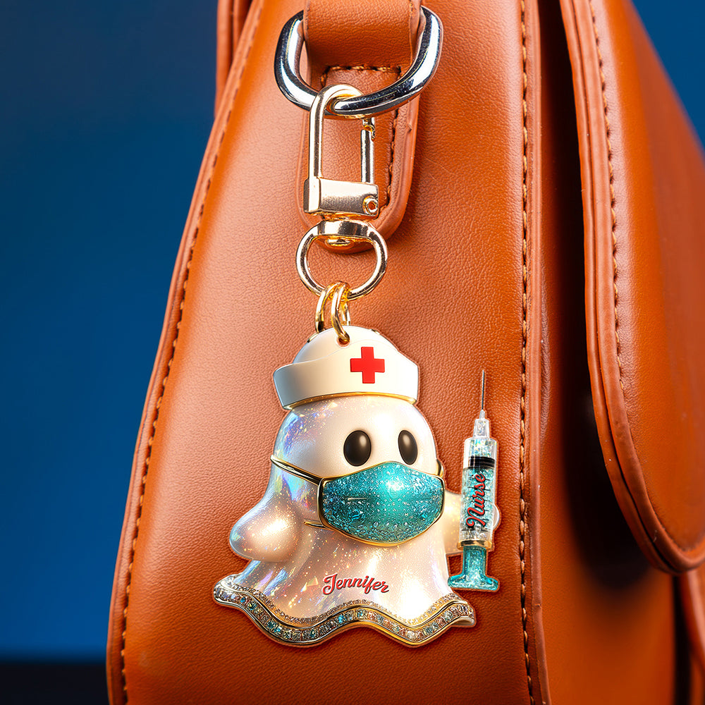Nurse Ghost Keychain - Personalized Gifts For Nurse 03tgqn180825-Homacus