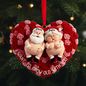 Growing Old Couple Ornament - Personalized Gifts For Couples 07OHLU231025-Homacus