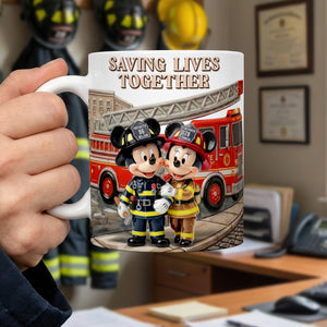 Firefighter Couple Coffee Mug - Personalized Gifts For Couple 02toqn190126-Homacus
