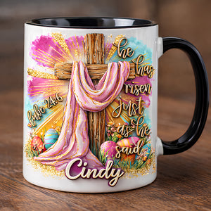 He Has Risen Accent Mug - Personalized Gifts For Christians 06hudt300126-Homacus