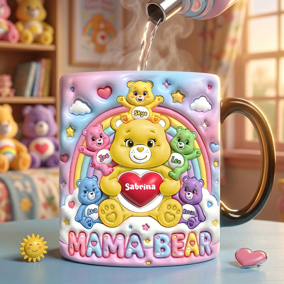 Mom And Cubs Magic Mug - Personalized Gifts For Mom 03NATA220426-Homacus