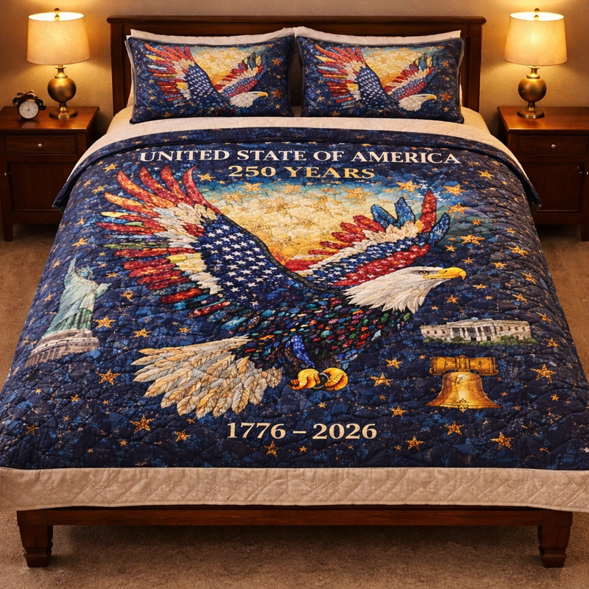 250th Anniversary Quilt Bedding Set Special Line - Gifts For Patriots 03hutn270126-Homacus