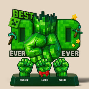 Fist Bump Dad Acrylic Plaque - Personalized Gifts For Dad 01KAQN060525-Homacus