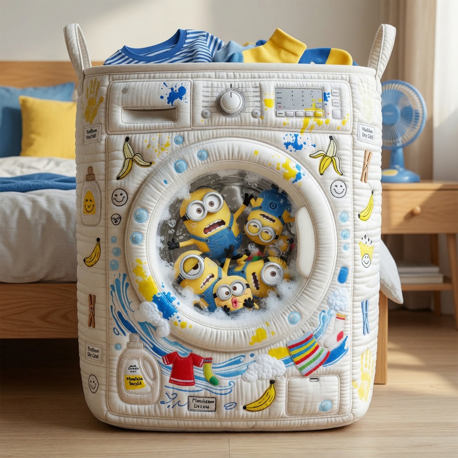Messy Load Quilted Laundry Basket, Personalized Gifts 04qhlu100726-Homacus