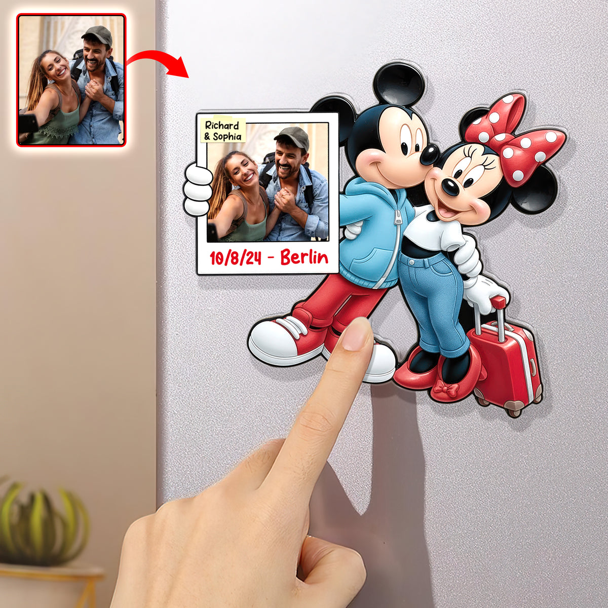 Couple Vacation Fridge Magnet Custom Photo Gifts For Couple 07TOQN201125-Homacus