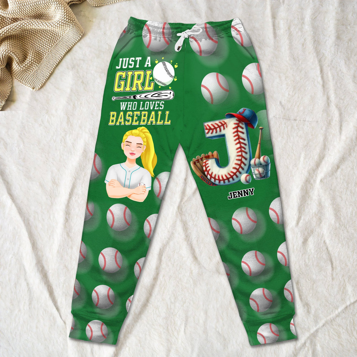 Personalized Gifts For Baseball Lovers Sweatpants Custom Alphabet Letter 04KALU140225HG-Homacus