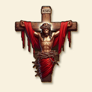 Gifts For Christians Wood Sign Jesus On The Cross 06ohqn070125-Homacus