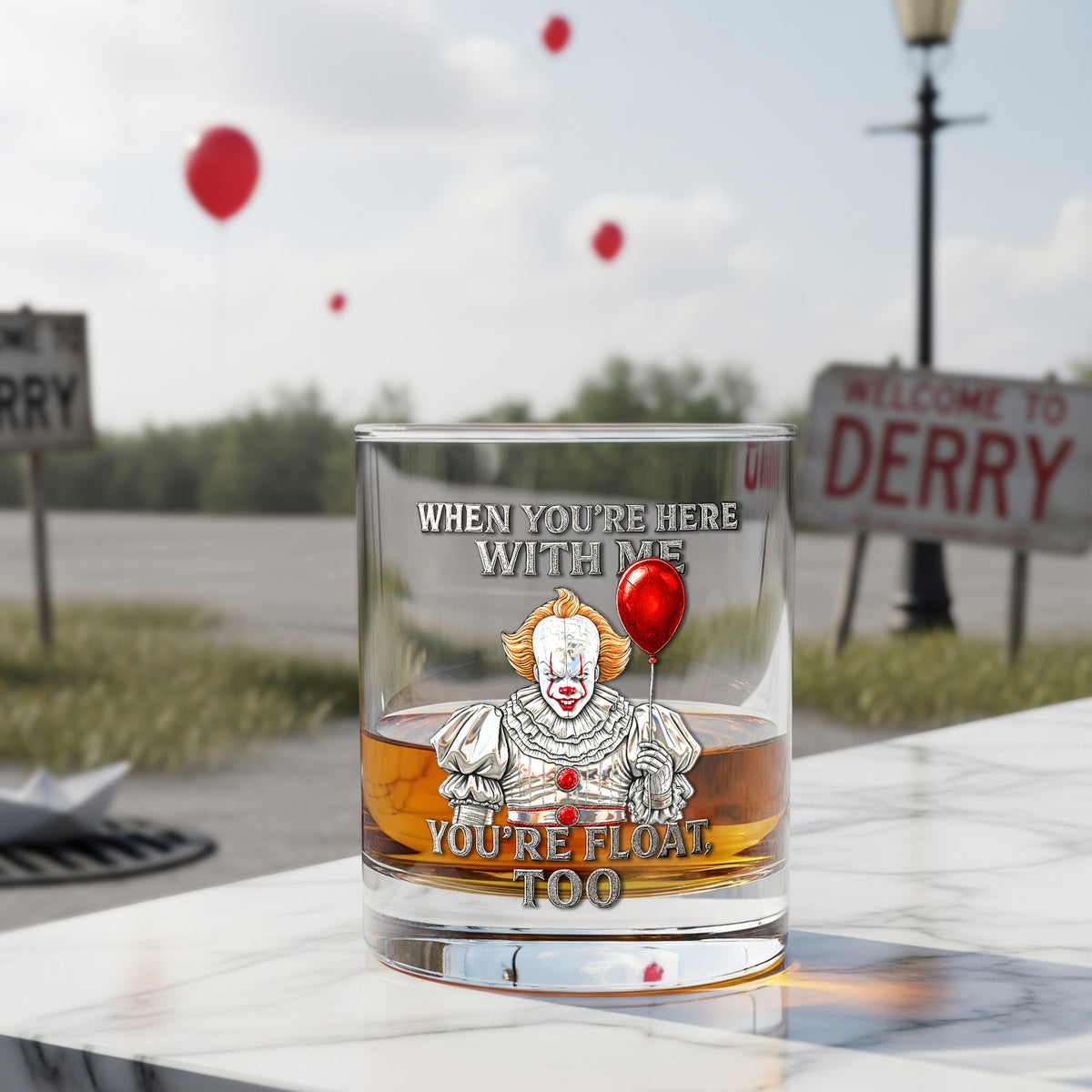 Halloween Round Whiskey Glass - Gifts For Halloween 01PAMG110825-Homacus