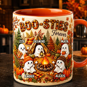 Boo-Sties Forever Fall Camping Coffee Mug - Personalized Gift For Besties 01TODT190826-Homacus