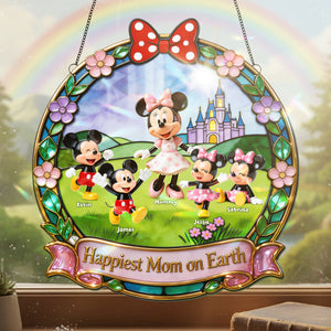 Happiest Mom On Earth Suncatcher Ornament - Personalized Gifts For Mom 01tota280226-Homacus