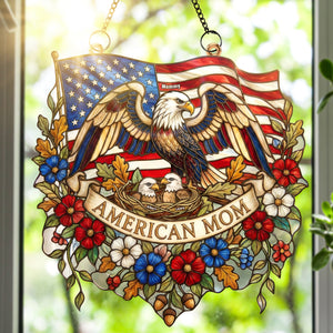 American Eagle Mom Suncatcher Ornament - Personalized Gifts For Mother 01paqn020326-Homacus