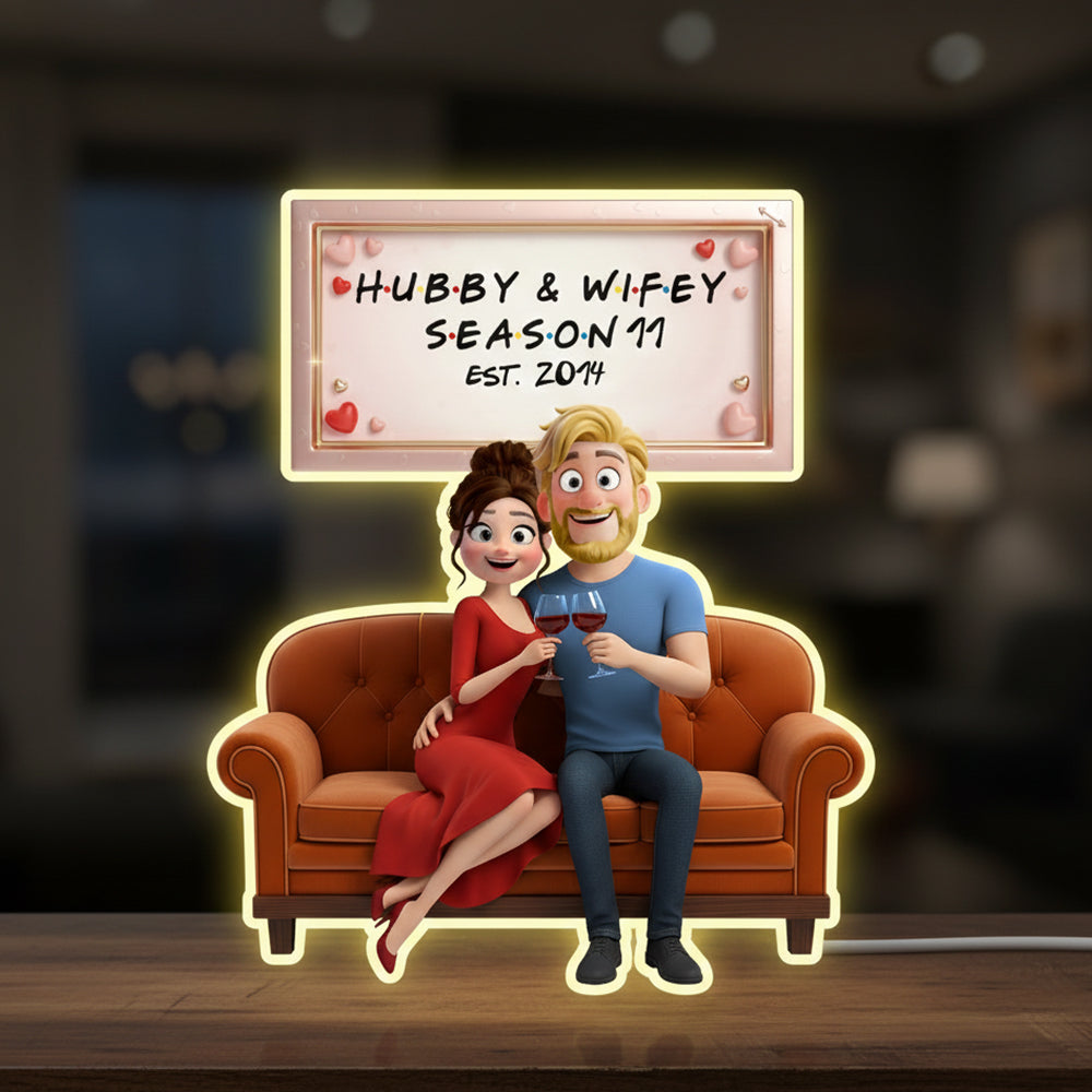 Romantic Couple Acrylic Light Box - Personalized Gifts For Couple 04natn081225-Homacus