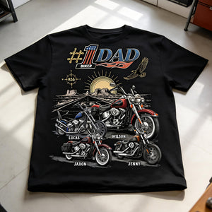 Badass Dad Motorcycle Team Shirt - Personalized Gifts For Biker Dad 04qhdt200526-Homacus