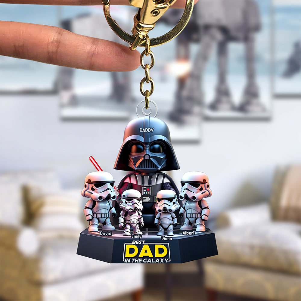 Galaxy Dad Keychain - Personalized Gifts For Dad 03xqqn180425-Homacus